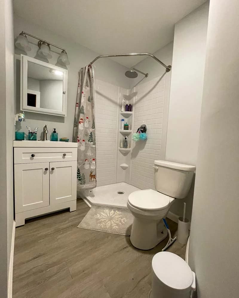 Completed bathroom renovation